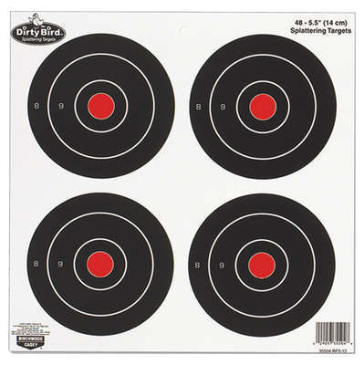 Targets Birchwood Casey Dirty Bird B/C DIRTY BIRD RND BLSEYE TGT 48-6"